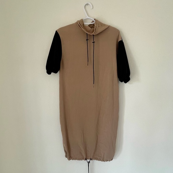 •Zara• Color block drawstring bottom mock neck dress - Picture 2 of 6